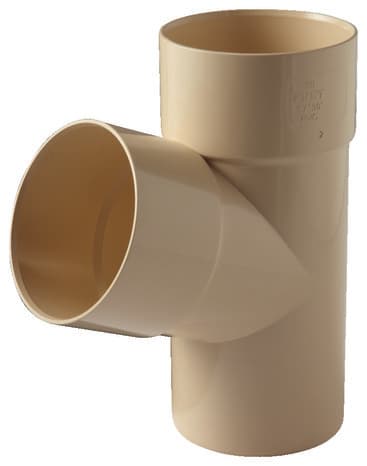 Té en PVC 67 ° sable M/F dév. 25 mm pour raccordement