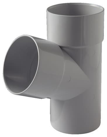Miniature 2 de Té en PVC 67 ° gris M/F dév. 25 mm pour raccordement
