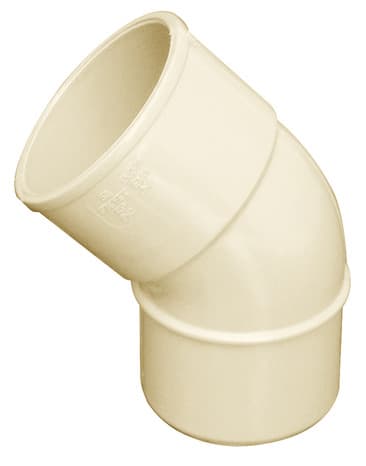 Coude en PVC Dév. 25 mm sable 45 ° Ø 50 mm