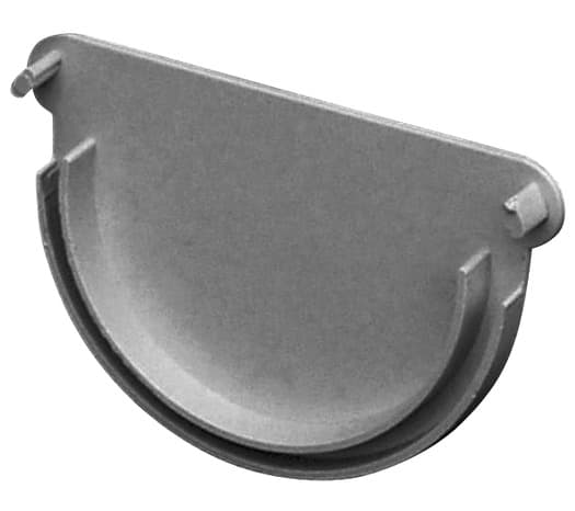 Fond de gouttière en PVC profilé de 16 mm gris