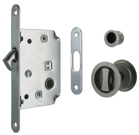 Serrure à encastrer pour porte coulissante axe 50 mm réversible - Thirard