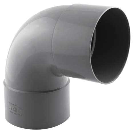Coude PVC pour l'évacuation gravitaire des eaux usées et pluviales - 87 ° F/F Ø 100 mm - Fitt
