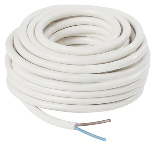 Miniature 2 de Câble électrique souple H05VVF 2 x 1,5mm² blanc - 10 m - Nexans