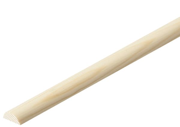 1/2 rond en pin - L. 240 x l. 1,4 x Ép. 0,6 cm