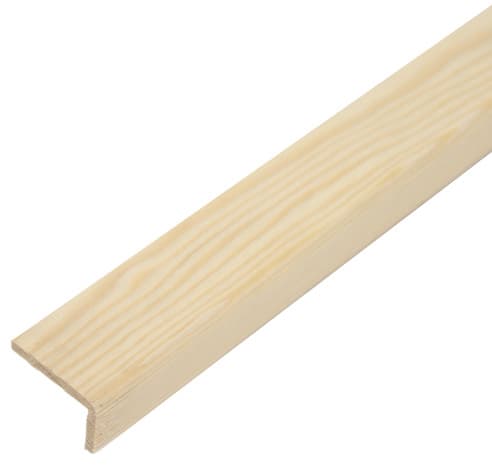 Baguette d'angle en pin 2,40 m - section 20 x 34 mm