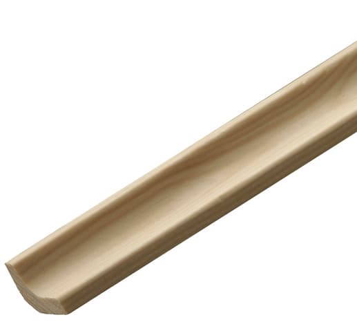 Corniche en pin 2,40 m - section 18 x 18 mm