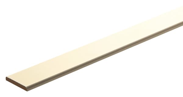 Chant plat en MDF satin blanc 2 arrondis 2,40 m - l. 30 x Ép. 6 mm
