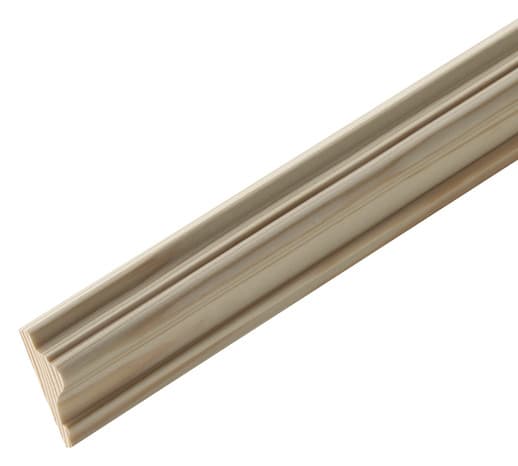 Moulure d'encadrement en pin L. 2,40 m - section 15 x 45 mm