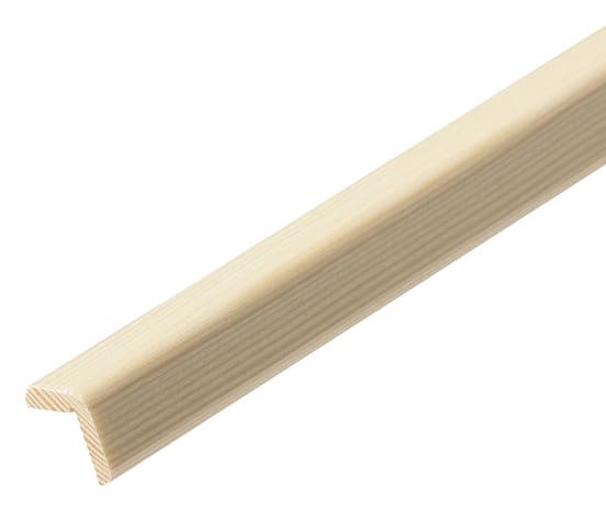 Baguette d'angle en pin 2,40 m - section 20 x 20 mm