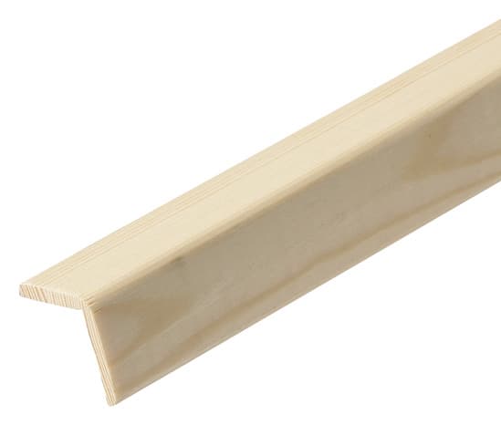 Baguette d'angle en pin 2,40 m - section 34 x 34 mm
