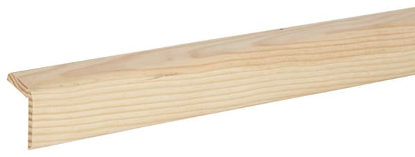 Baguette d'angle en pin 2,40 m - section 45 x 45 mm