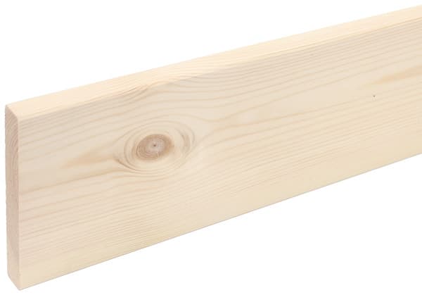 Planche rabotée 4 faces en sapin du nord section 119 x 18 mm L. 240 cm