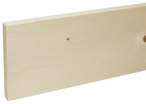 Planche rabotée 4 faces en sapin du nord section 194 x 27 mm L. 240 cm