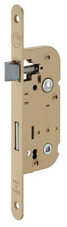 Miniature 2 de Serrure à encastrer pour porte intérieure axe 40 mm réversible - salle de bain - Thirard