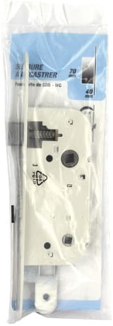 Miniature 2 de Serrure réversible à condamnation à encastrer pour porte intérieure axe 40 mm époxy / acier