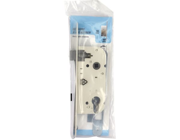 Miniature 2 de Serrure à encastrer pour porte d'entrée axe 40 mm acier embouti