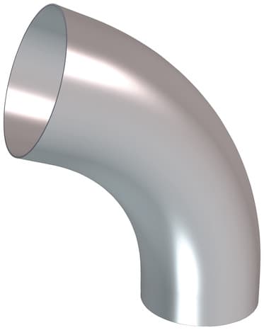 Miniature 2 de Coude cintré en zinc Ø 80 mm Ép. 0,65 mm.
