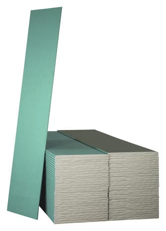 Plaque de plâtre BA 13 hydrofuge NF - L. 2,50 x l. 0,60 m x Ép. 12,5 mm "Pladur"