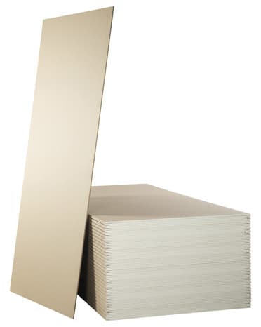 Plaque de plâtre BA 13 CE- L. 2,50 x l. 1,20 m x Ép. 13 mm "Pladur"