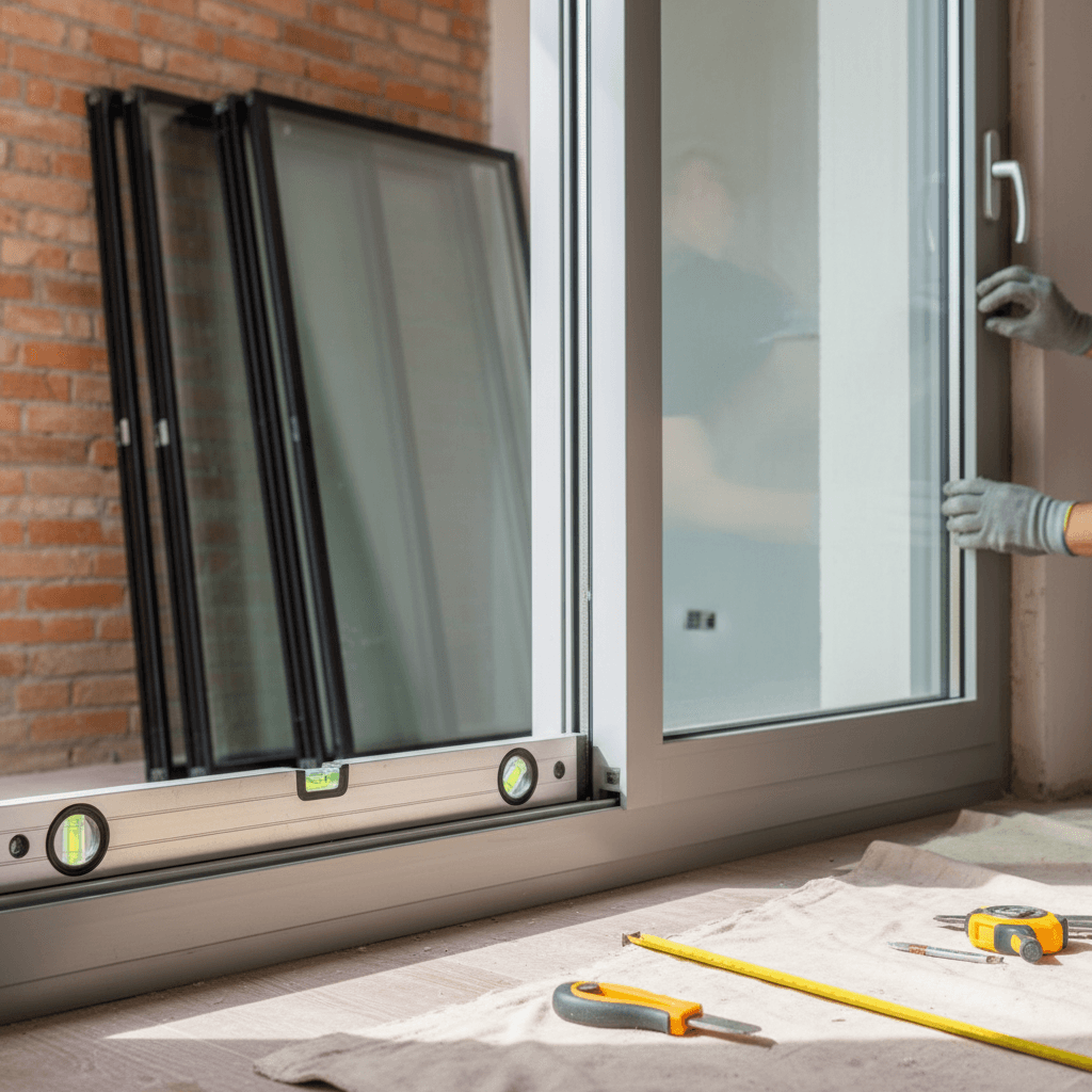 Ristrutturazione a Ceresara: scorrevoli in alluminio