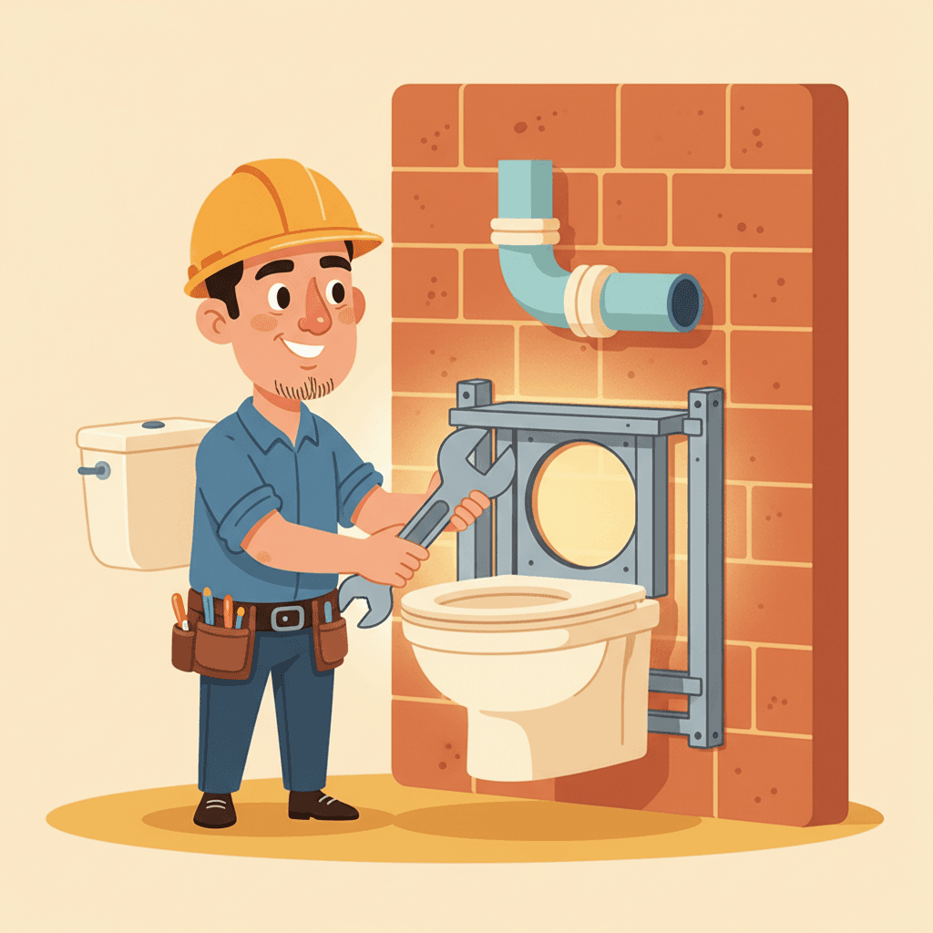 Instalación de bastidor para inodoro suspendido. ño (Guía)