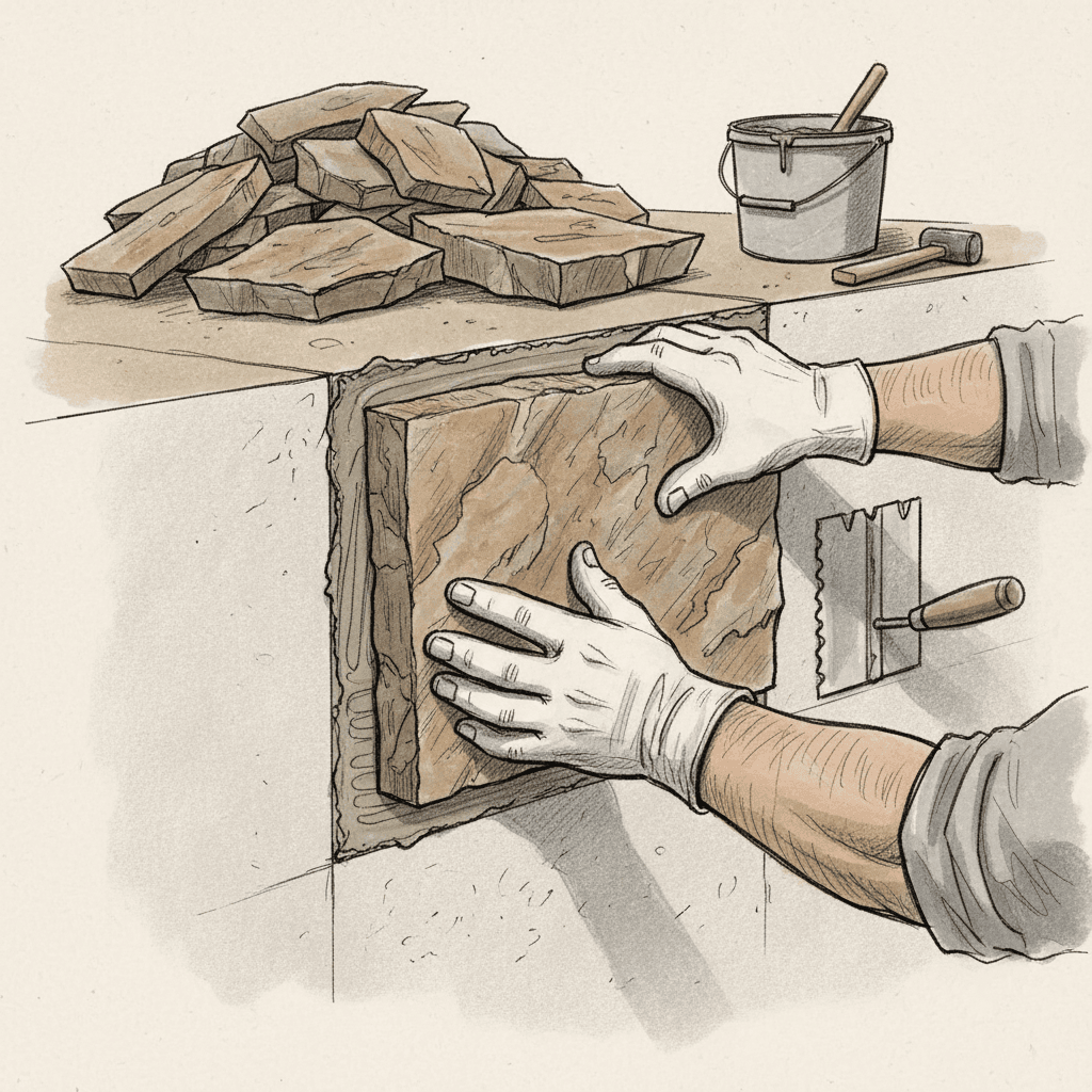 Pietra di Credaro da incollare: guida pratica