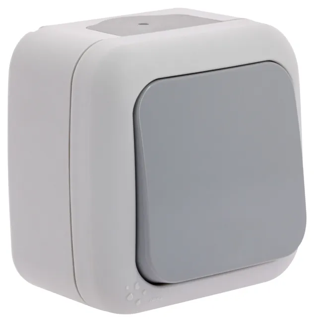Image principale de Étanche Poussoir Siemens, gris, IP54, connexion automatique sans outil, garantie 2 ans