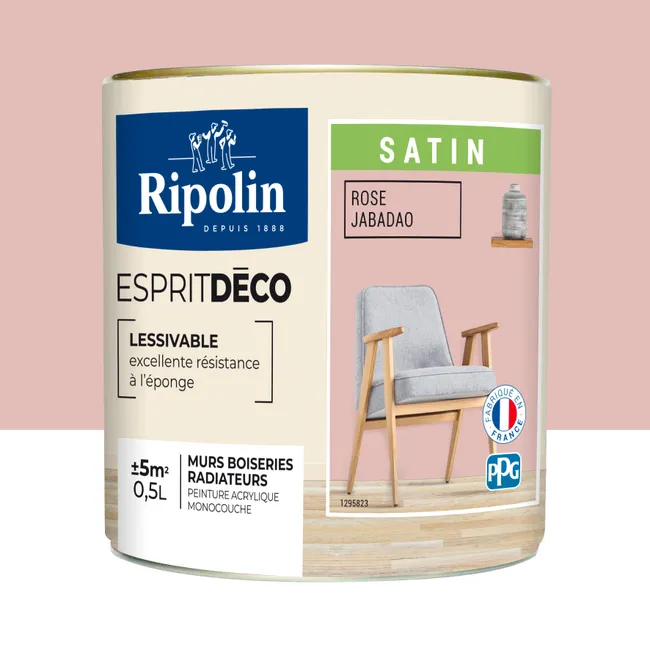 Image principale de Peinture intérieure multi-supports acrylique satin rose jabadao 0,5 L Esprit déco - RIPOLIN