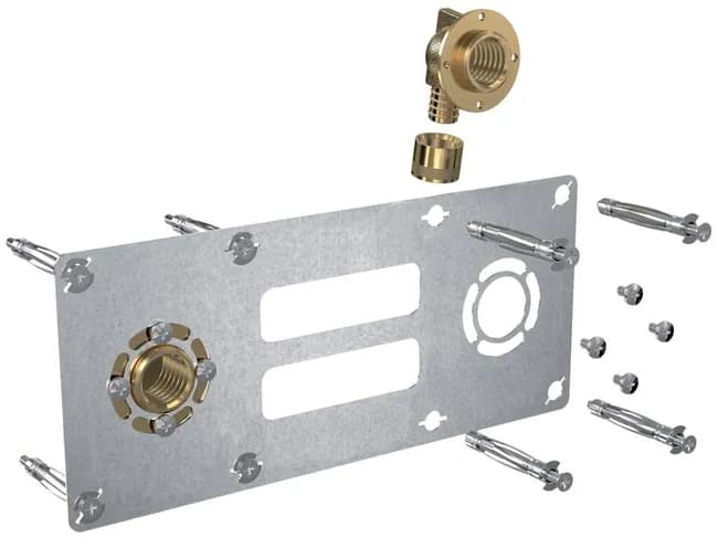 Image principale de Kit de fixation de robinetterie PER à glissement entraxe 150 mm femelle 15 x 21 (1/2") Diam.16 mm Robifix - WATTS