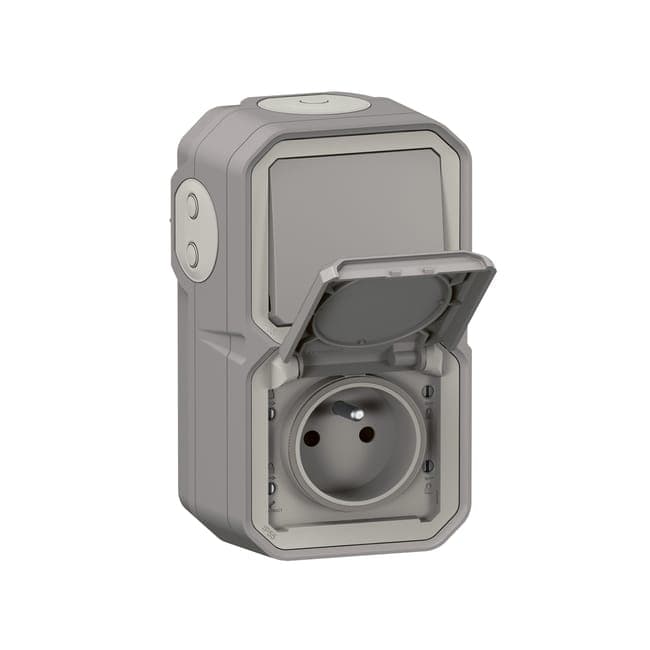 Image principale de Prise de courant 2P+T et interrupteur va et vient PLEXO - LEGRAND