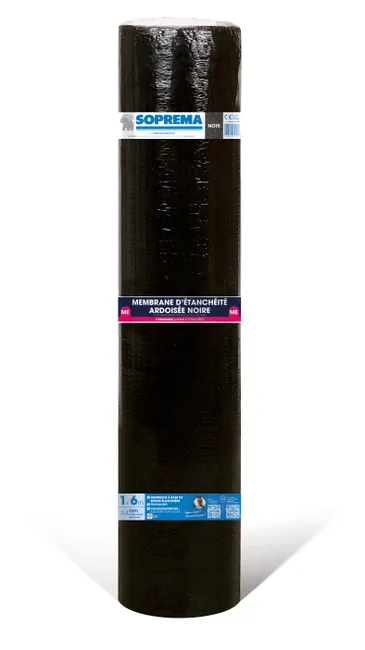 Image principale de Membrane d'étanchéité ardoisée 6x1m Noir - SOPREMA