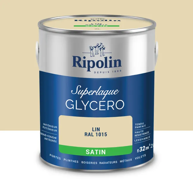 Image principale de Peinture intérieure et extérieure multi-supports glycéro satin lin 2 L - RIPOLIN
