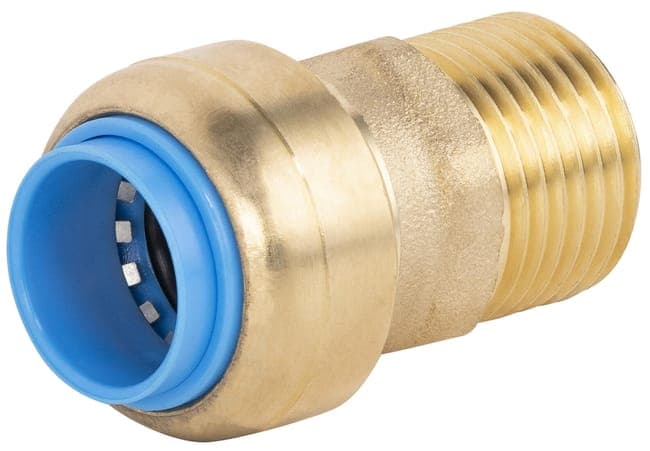 Raccord mâle M.12X17(3/8'') universel cuivre / multicouche / PER automatique Diam.16 mm - TOUT PUSH