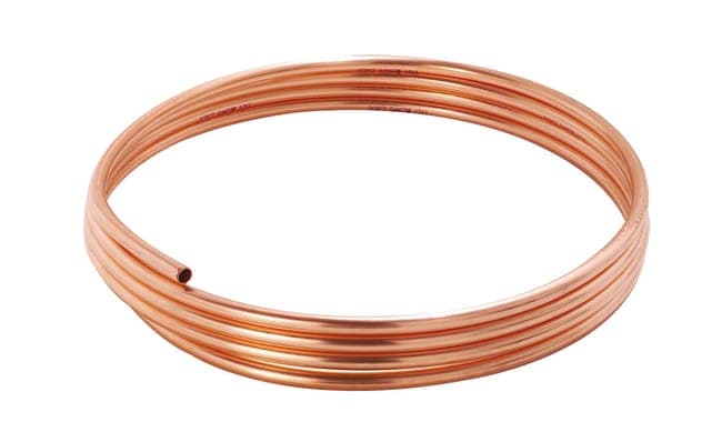 Tube cuivre recuit Diam.14 mm en couronne Long.25 m