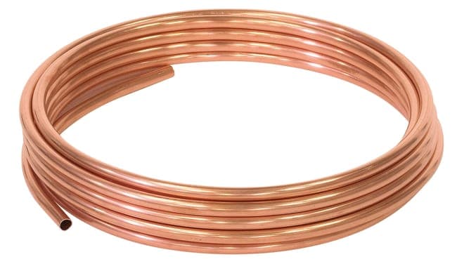 Tube cuivre recuit Diam.14 mm en couronne Long.10 m