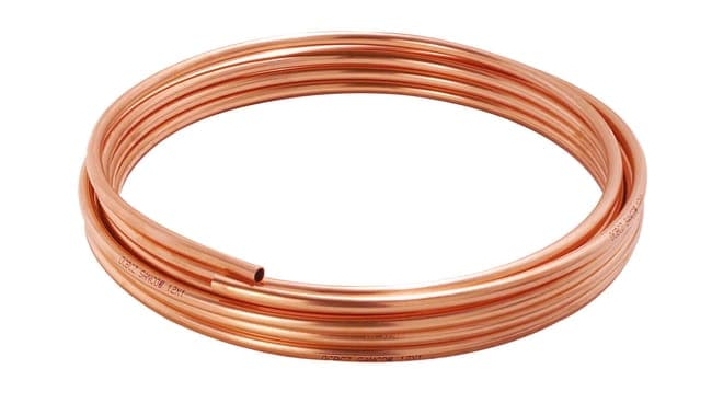 Tube cuivre recuit Diam.12 mm en couronne Long.10 m