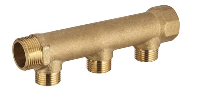 Collecteur 3 sorties Mâle / Femelle 20 x 27 (3/4") sorties Mâle 15 x 21 (1/2")