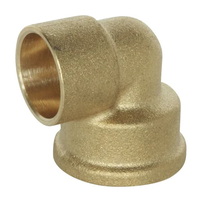 Image principale de Coude laiton à souder - Femelle 15/21 - Pour tube cuivre Ø16 - Sachet 2 pièces
