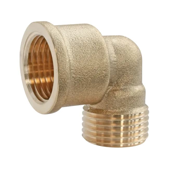 Image principale de Coude laiton brut à visser - Mâle-Femelle 20/27 - Sachet 2 pièces