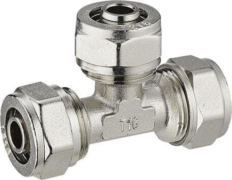 Raccord té multicouche à compression Diam.16 mm