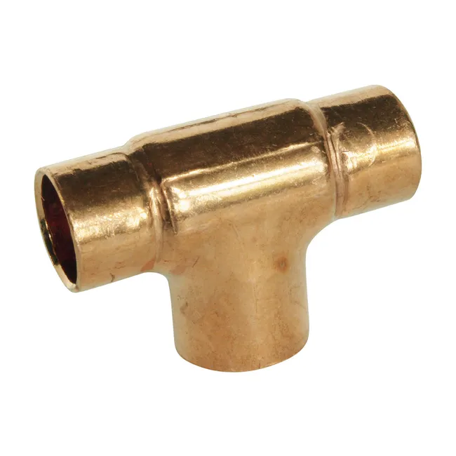 Image principale de Té réduit cuivre à souder - Triple Femelle-Pour tube Ø12-14-12 - Sachet 2 pièces