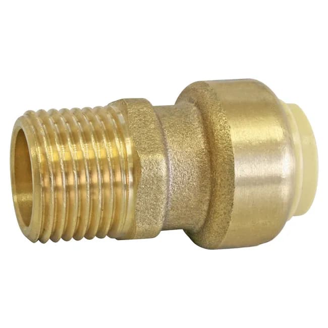 Image principale de Raccord laiton à clipser pour cuivre ou PER ou Multicouche Ø14 - Mâle 15/21