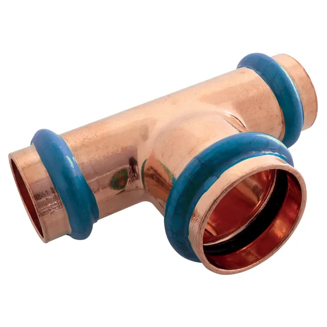 Image principale de Té agrandi au centre cuivre à sertir FFF Ø14 Ø16 Ø14 SFY