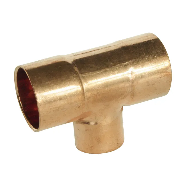 Image principale de Té réduit cuivre à souder - Triple Femelle-Pour tube Ø16-14-16 - Sachet 2 pièces