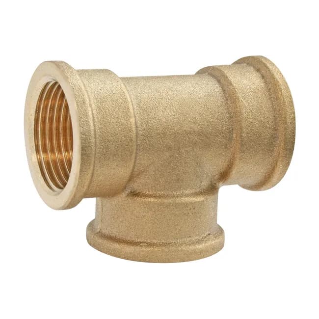 Image principale de Té laiton à visser - Triple Femelle 20/27 - Sachet 2 pièces