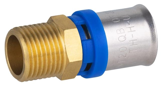 Raccord mâle M.15x21(1/2'') multicouche à sertir Diam.20 mm