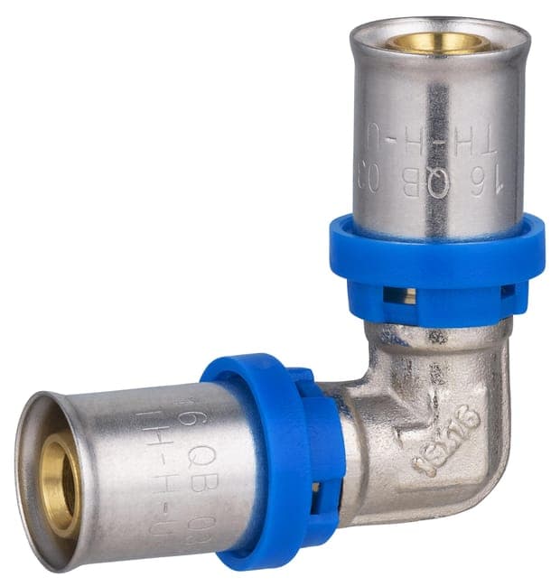 Raccord coude multicouche à sertir Diam.16 mm
