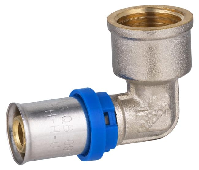 Raccord coude femelle F.15x21(1/2'') multicouche à sertir Diam.16 mm