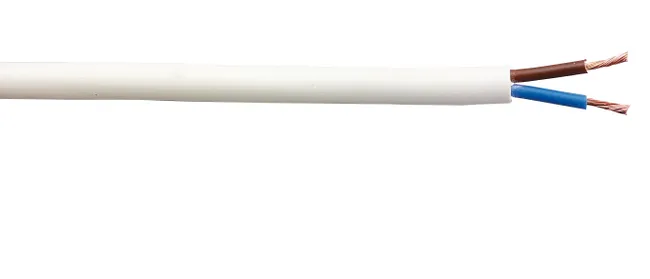 Image principale de Câble électrique HO5VVF 2x1,5 mm² blanc 5 m