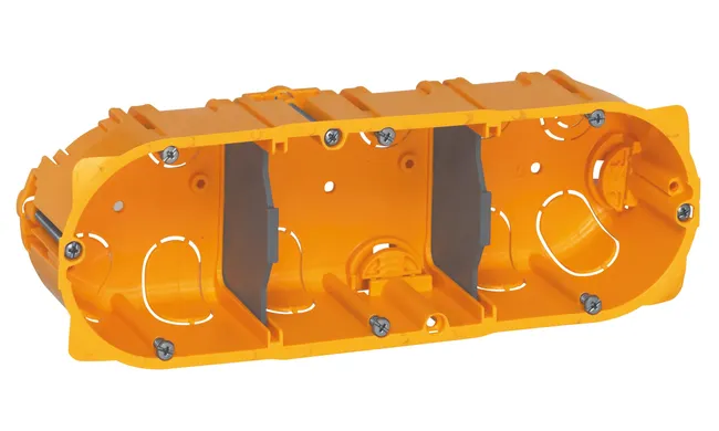 Image principale de Boîte d'encastrement, cloison creuse 3 poste(s), LEGRAND